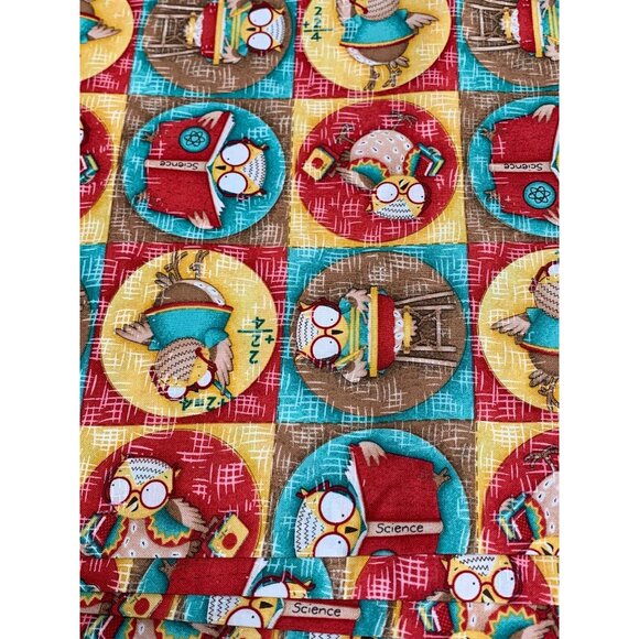 Debbie Mumm Jo-Ann Fabric 1/2 yard Owl & Science Themed Cotton Fabric 44" Wide - Picture 2 of 9